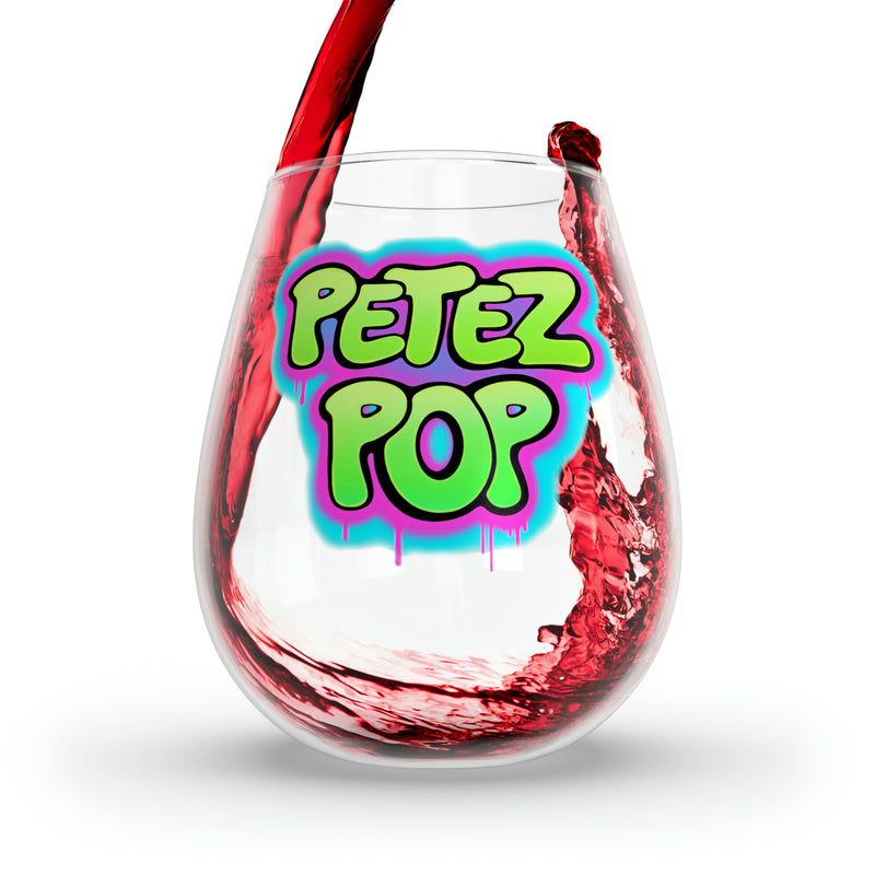 PetezPop Stemless Wine Glass, 11.75oz 