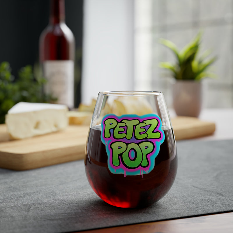 PetezPop Stemless Wine Glass, 11.75oz 