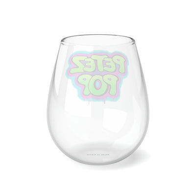 PetezPop Stemless Wine Glass, 11.75oz #0001