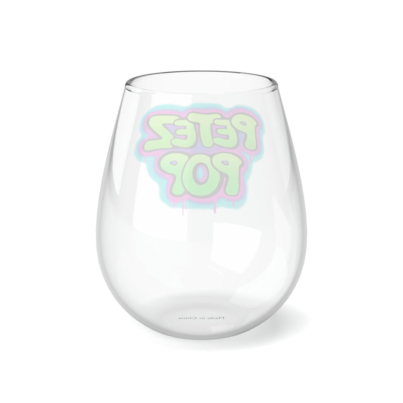 PetezPop Stemless Wine Glass, 11.75oz 